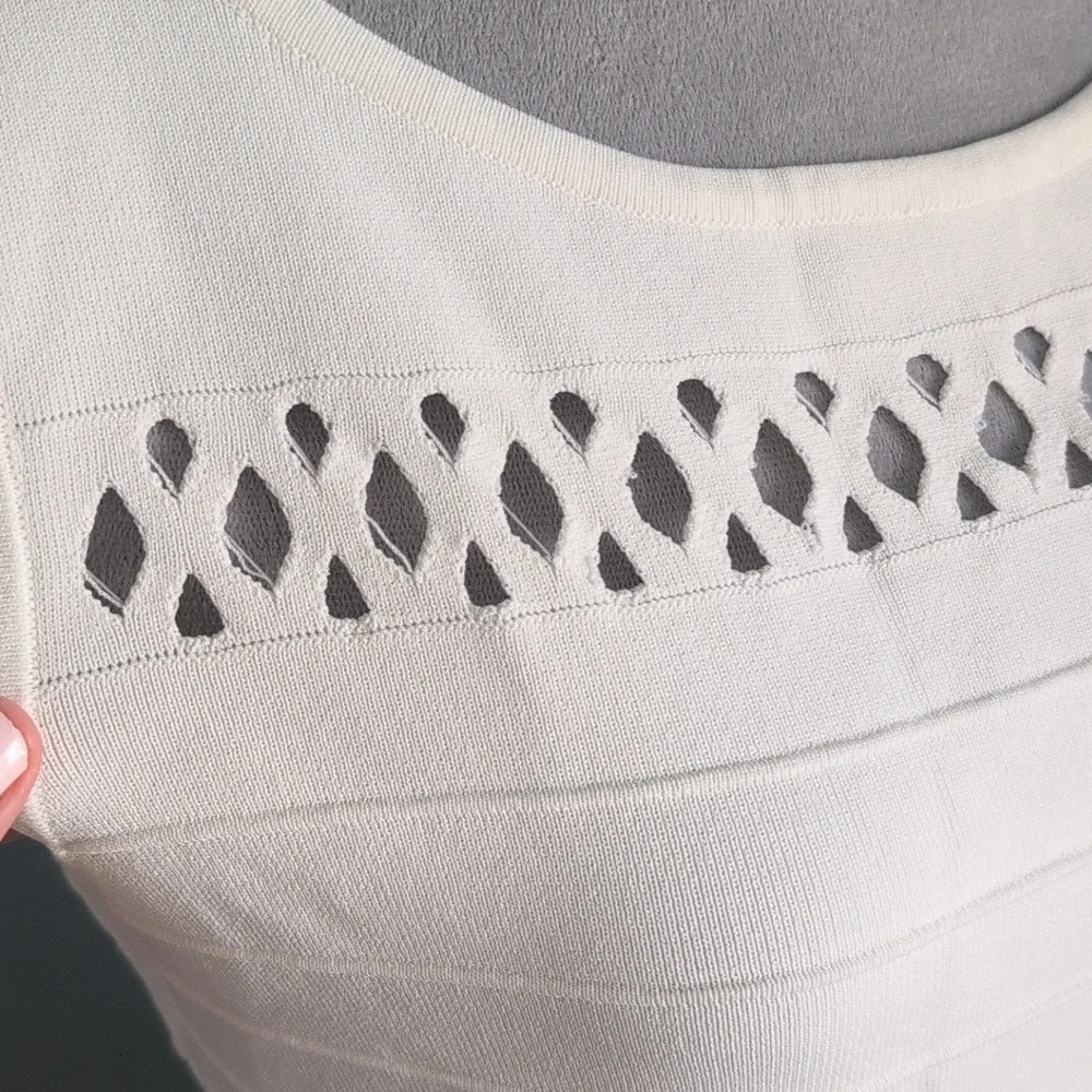 French Connection White Sleeveless Cutout Fit-and-Flare 'kai' 12 - Picture 4 of 11